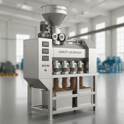 Máy nén hạt thức ăn cá bằng thép không gỉ với công suất 100-2000 kg/h và cho cá ăn tự động