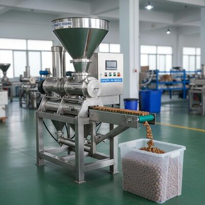 Máy nén hạt thức ăn cho cá bằng thép không gỉ với công suất 100-2000 kg/h và cho ăn tự động cho máy ép thức ăn cho thú cưng
