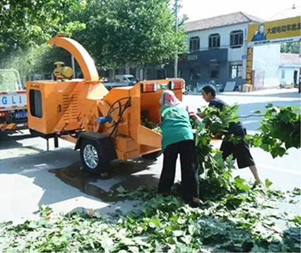 Máy băm gỗ MIKIM 32hp Diesel thủy lực kép 3